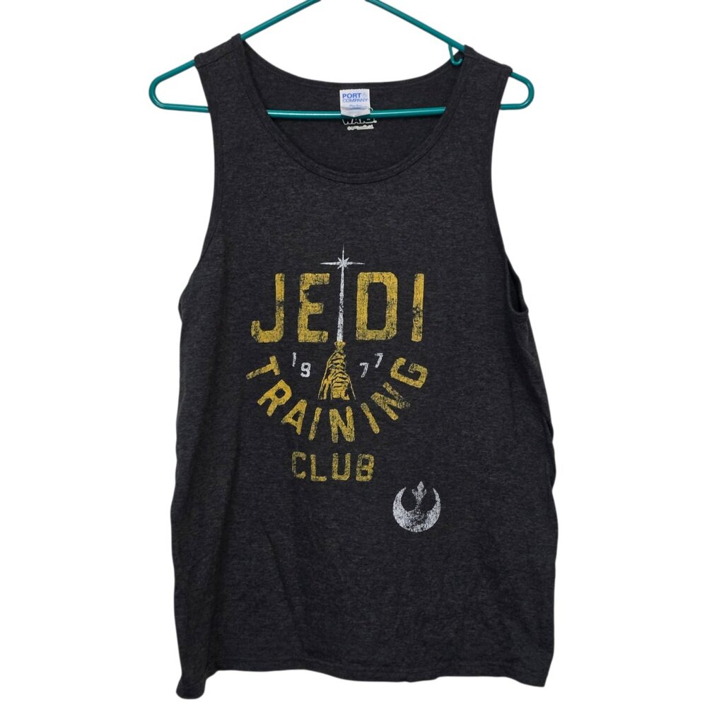 Star Wars Jedi Training Club Grey Sleeveless Muscle Tee Shirt Size Medium